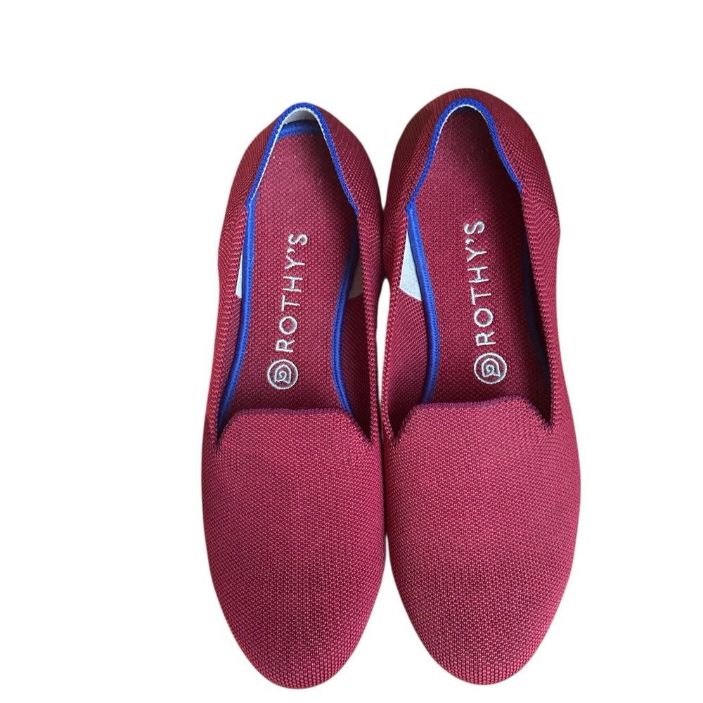 Rothy's The Loafer Red Loafer Shoes Women's flats - Picture 5 of 7